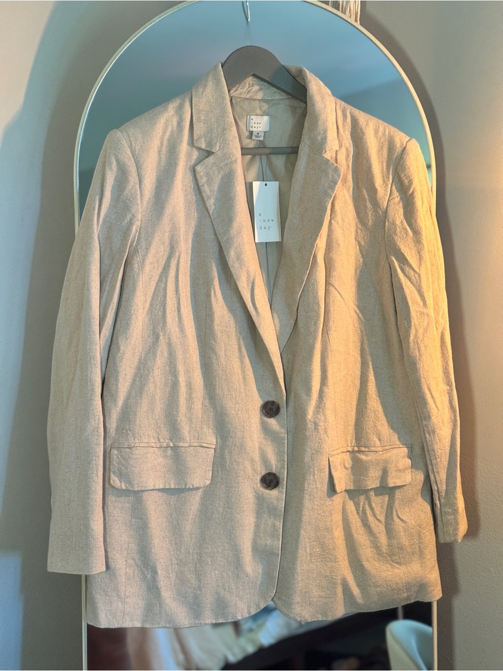 NWT A New Day Beige Tailored Blazer Medium